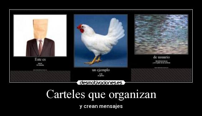 Carteles que organizan - 