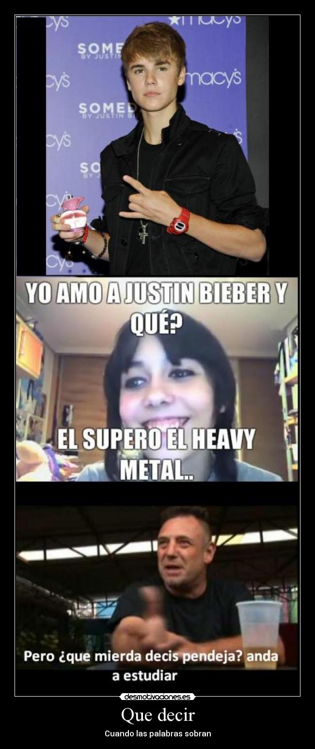 Que decir - Cuando las palabras sobran