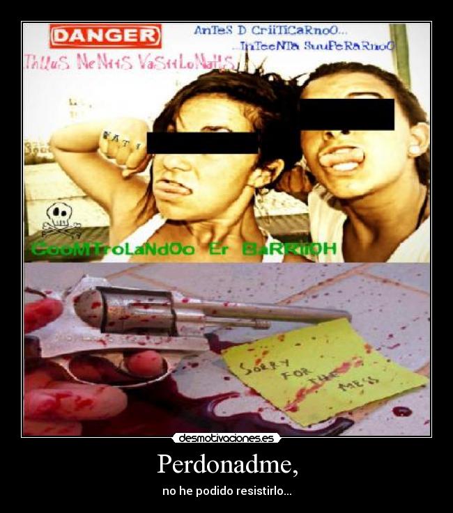 Perdonadme, - no he podido resistirlo...