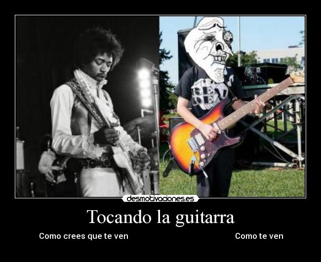 carteles guitarra tocando ver creer jimi hendrix desmotivaciones