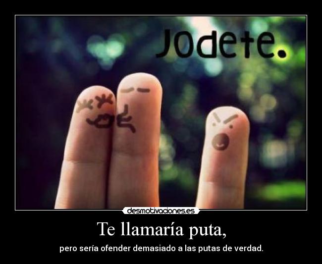 Te llamaría puta, -