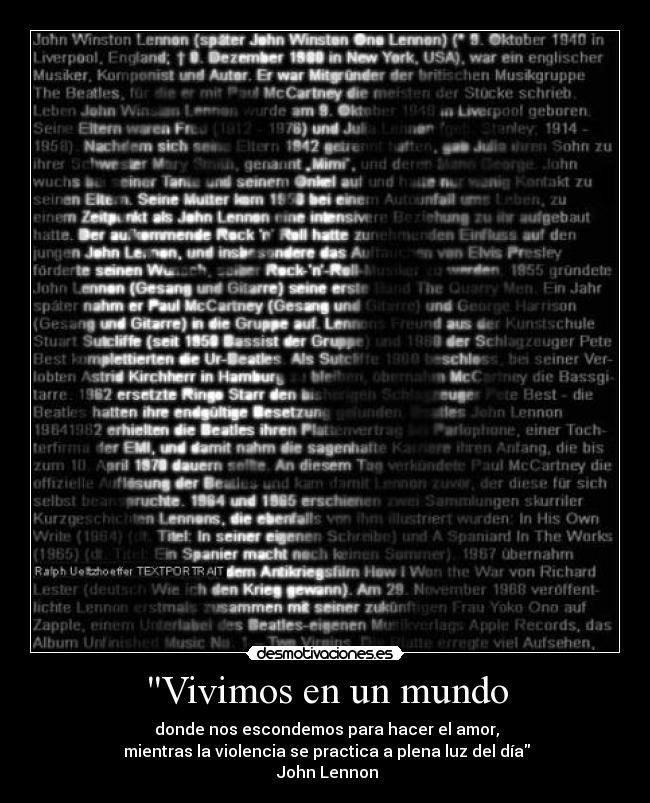 Vivimos en un mundo - 