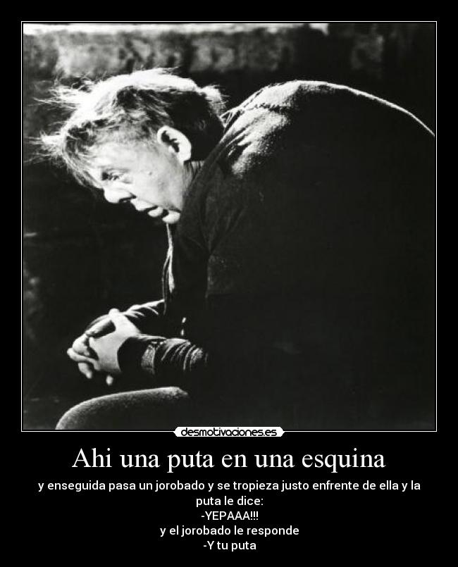 Ahi una puta en una esquina -