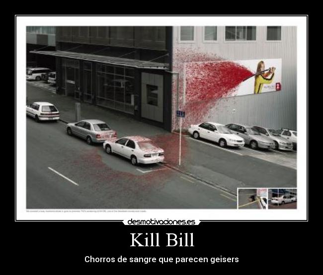 Kill Bill -  Chorros de sangre que parecen geisers 