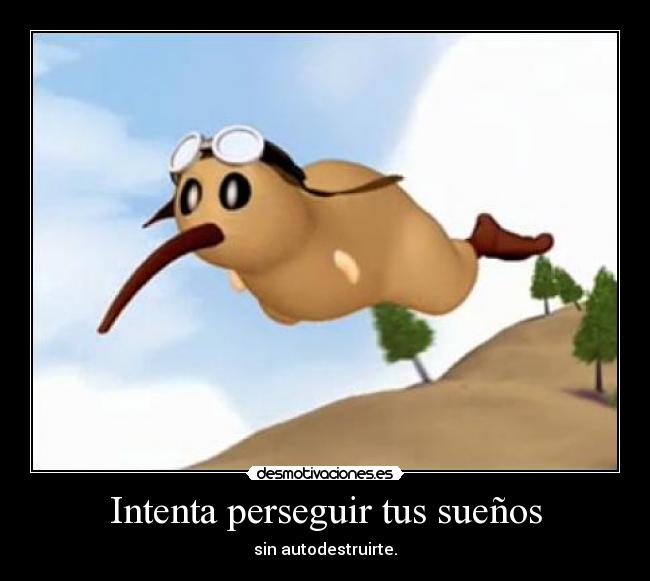 Intenta perseguir tus sueños -