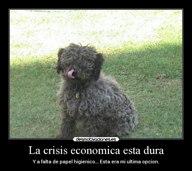 La crisis economica esta dura -