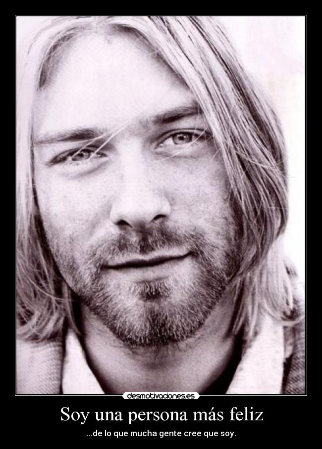carteles kurt donald cobain grunge rock felicidad vida reflexion desmotivaciones