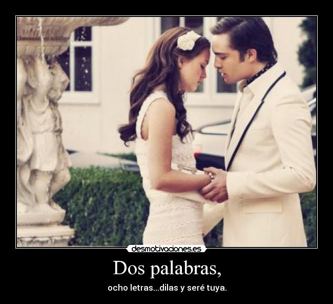 Dos palabras, - 