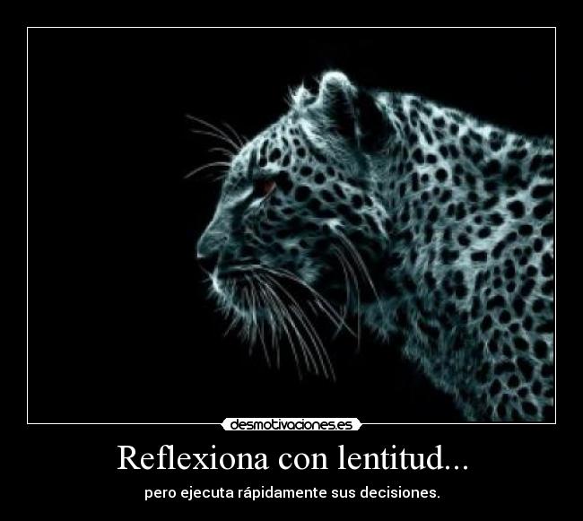 Reflexiona con lentitud... - 