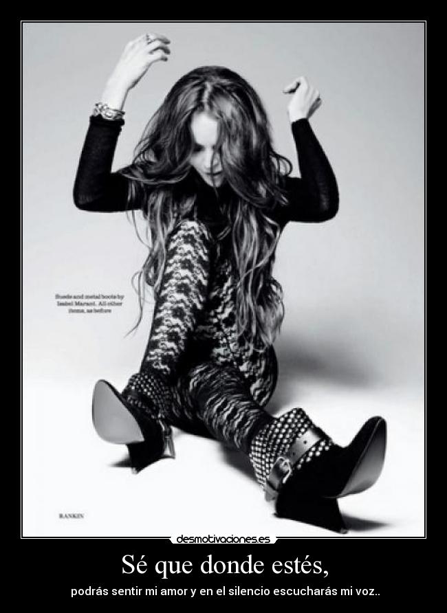 Sé que donde estés, - 
