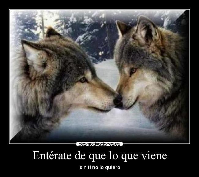 Entérate de que lo que viene -