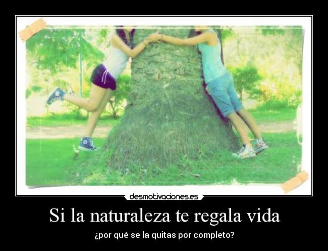 Si la naturaleza te regala vida -