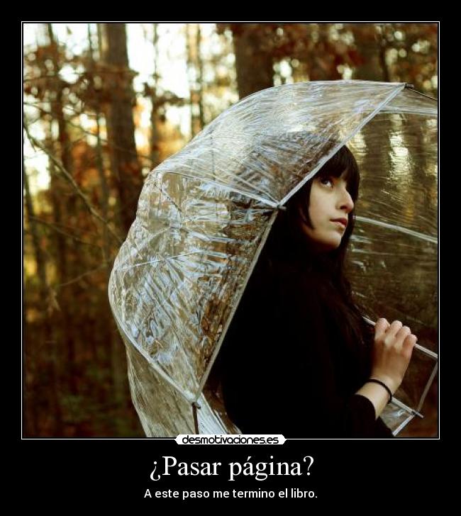¿Pasar página? -