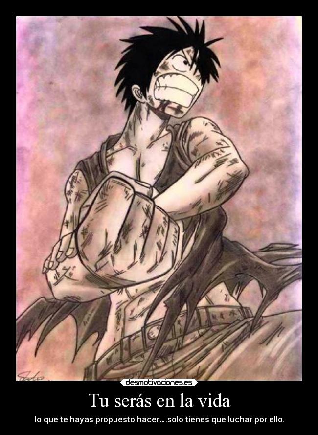 carteles vida luffyyy desmotivaciones