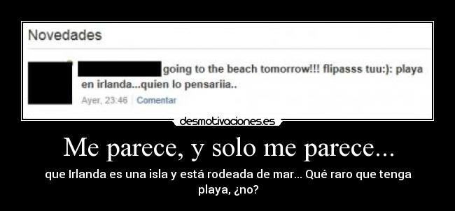 Me parece, y solo me parece... - 