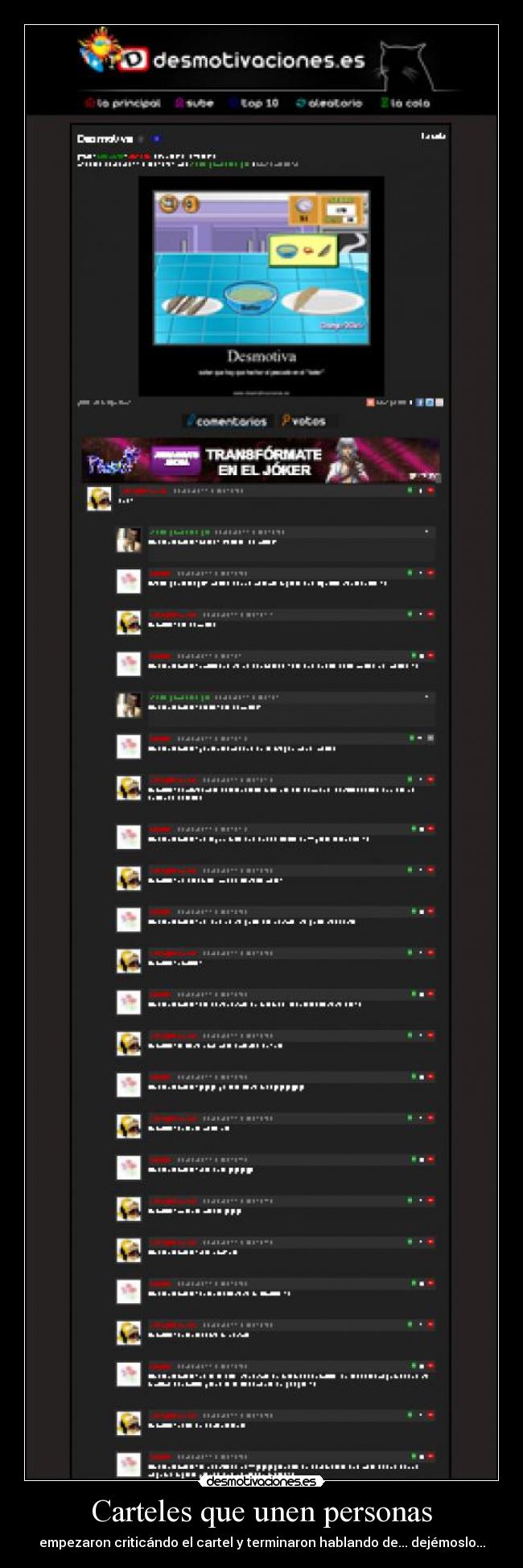 Carteles que unen personas -