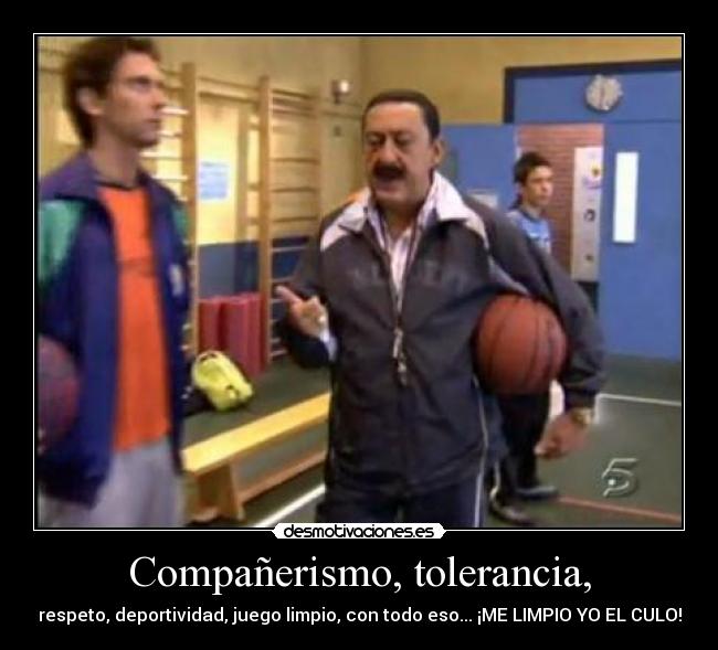 Compañerismo, tolerancia, -