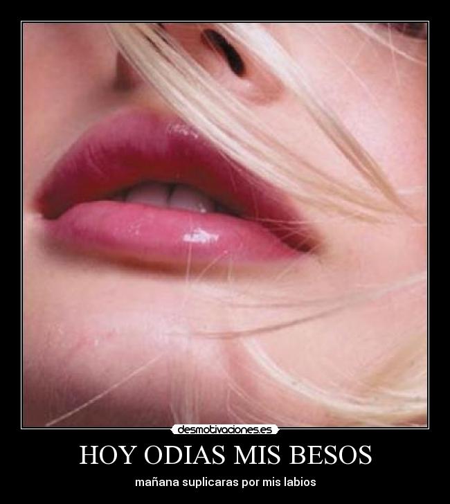 carteles besos hoy odias mis besos desmotivaciones