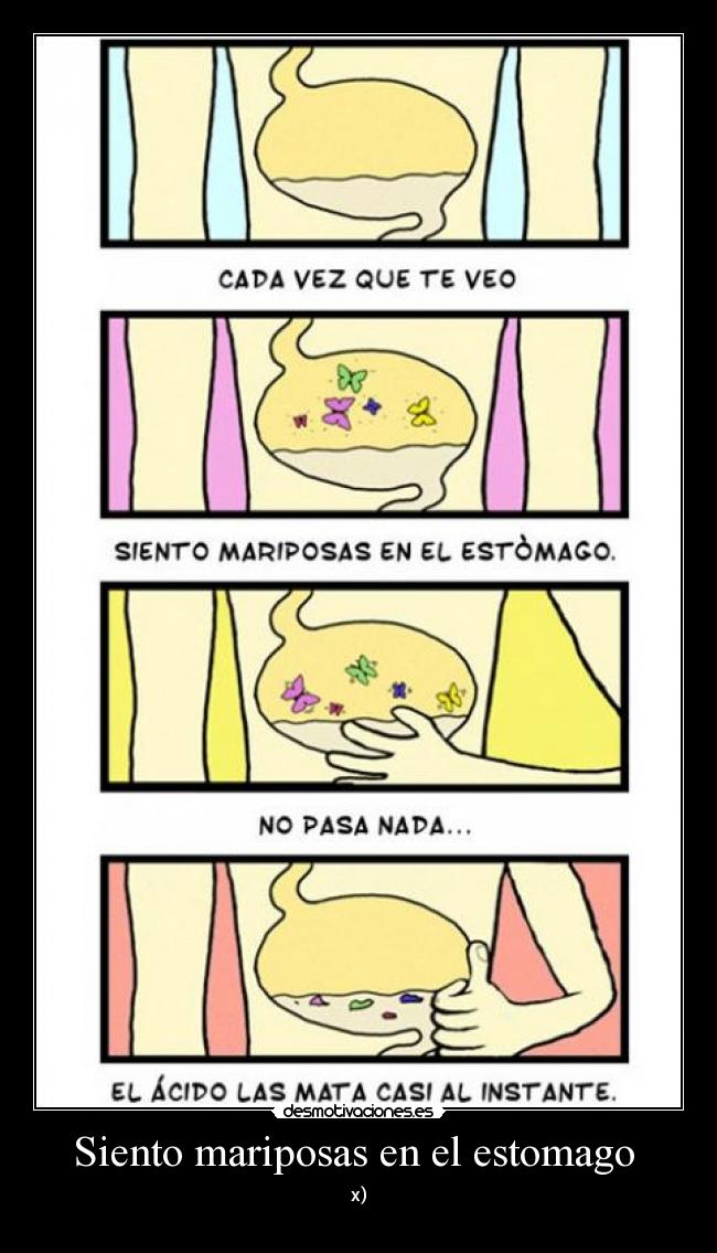 Siento mariposas en el estomago -