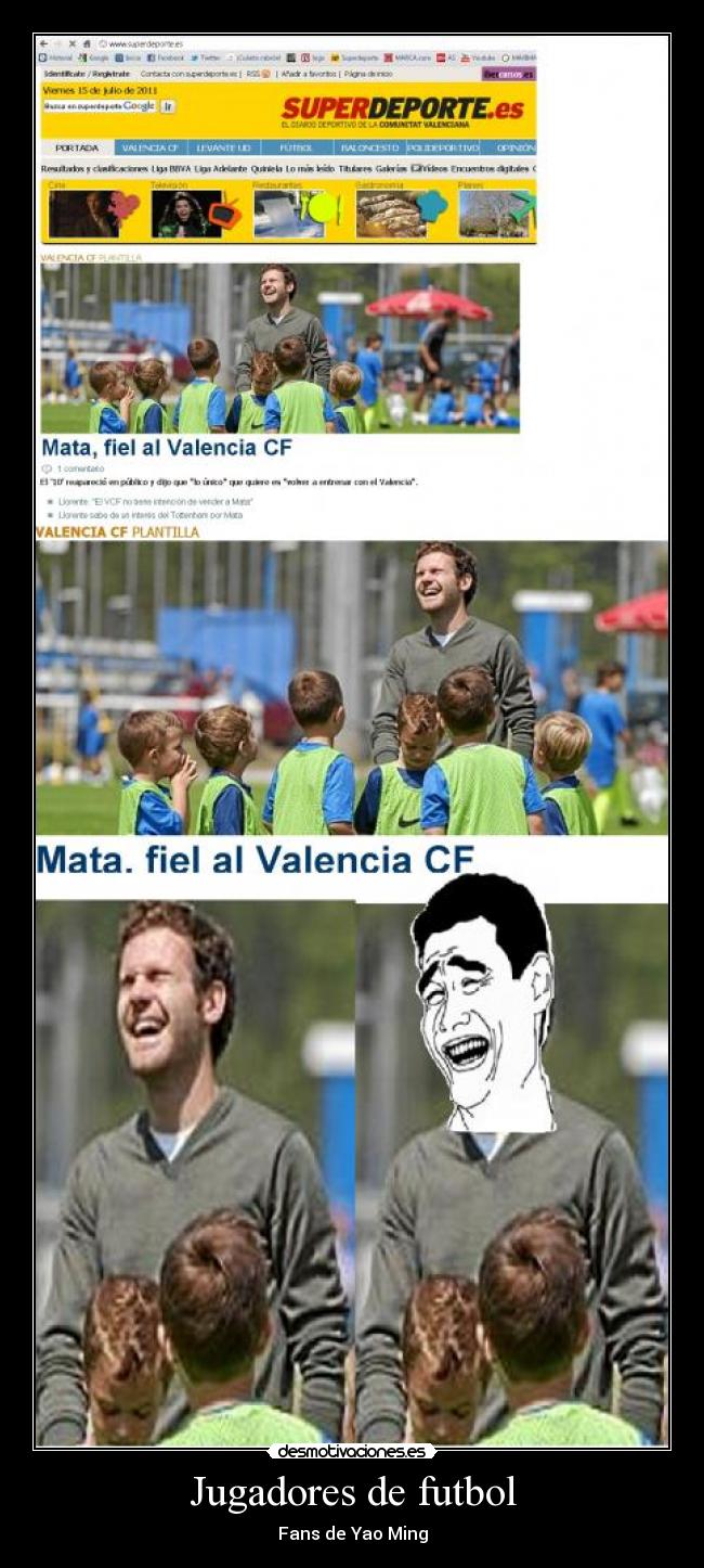 Jugadores de futbol - Fans de Yao Ming