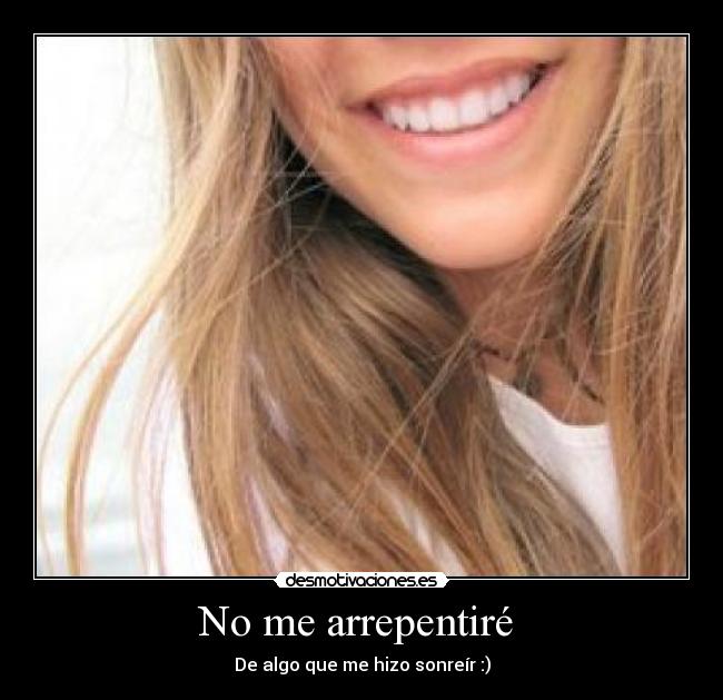 No me arrepentiré  - 