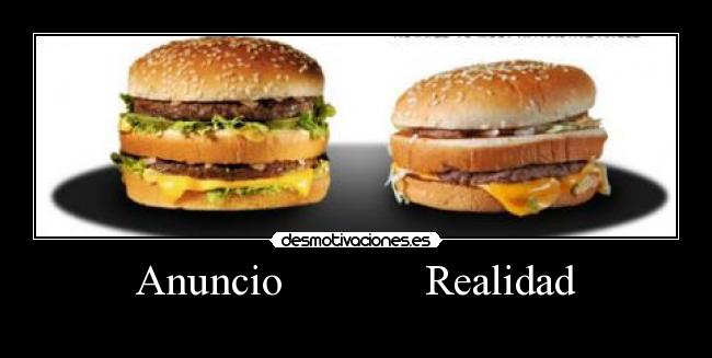 Anuncio             Realidad - 