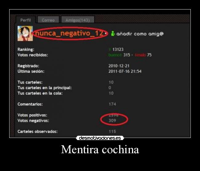 Mentira cochina -