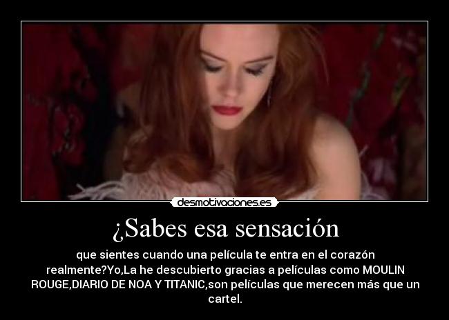 ¿Sabes esa sensación -