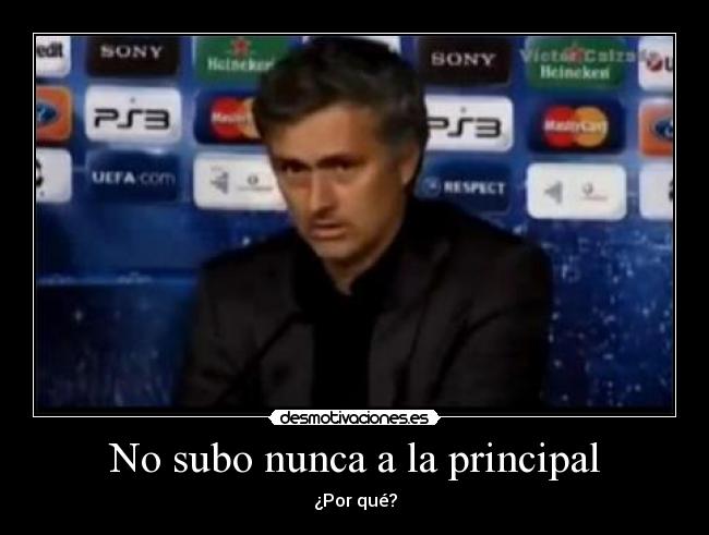 No subo nunca a la principal - ¿Por qué?