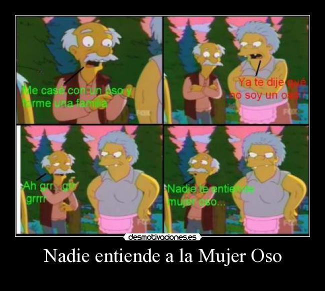 Nadie entiende a la Mujer Oso -