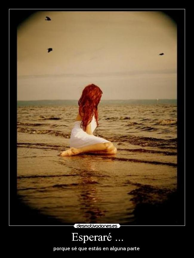 Esperaré ... - porque sé que estás en alguna parte ♥