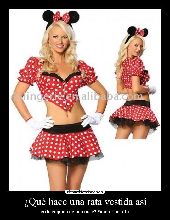¿Qué hace una rata vestida así - en la esquina de una calle? Esperar un rato.