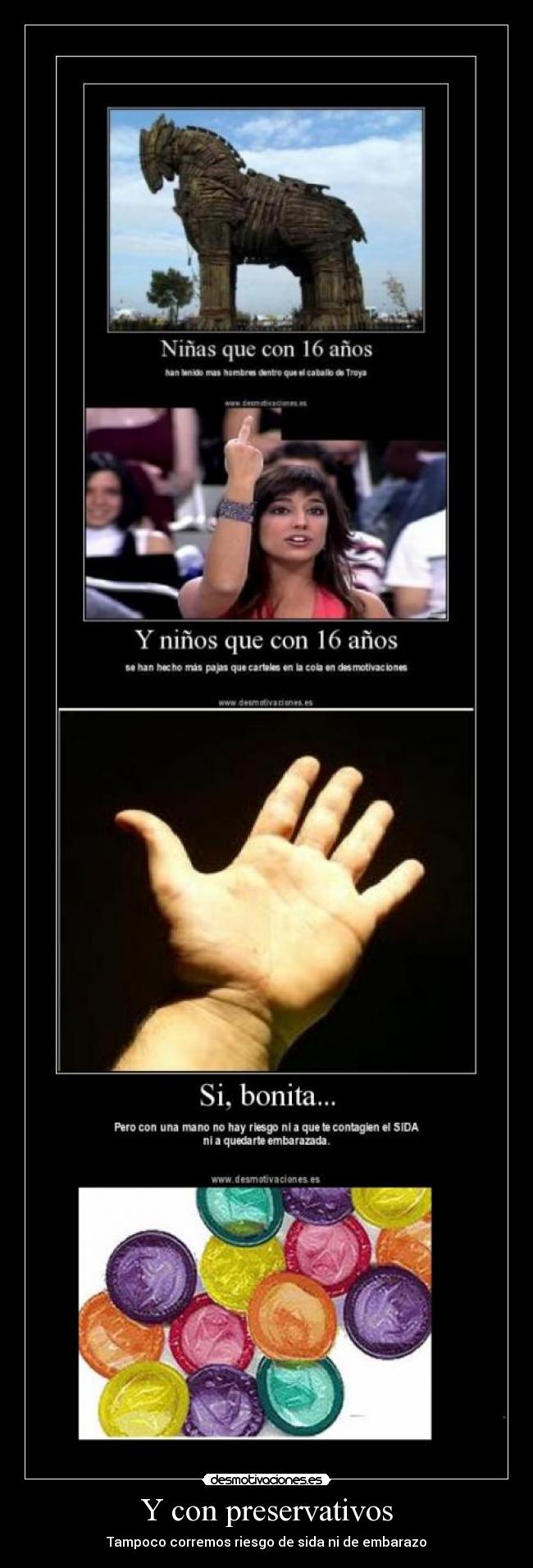 carteles con preservativos desmotivaciones