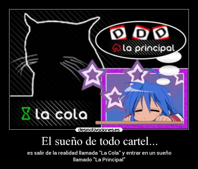 carteles cartel desmotivaciones walt_k anime lucky star carteles manga desmotivaciones