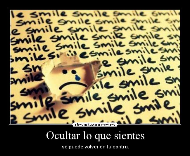 Ocultar lo que sientes -