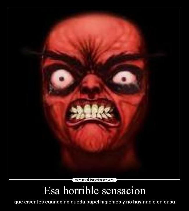 Esa horrible sensacion - que eisentes cuando no queda papel higienico y no hay nadie en casa