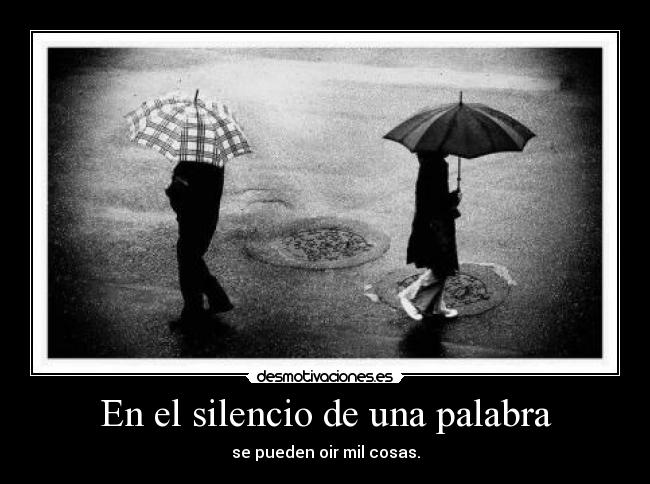 En el silencio de una palabra -