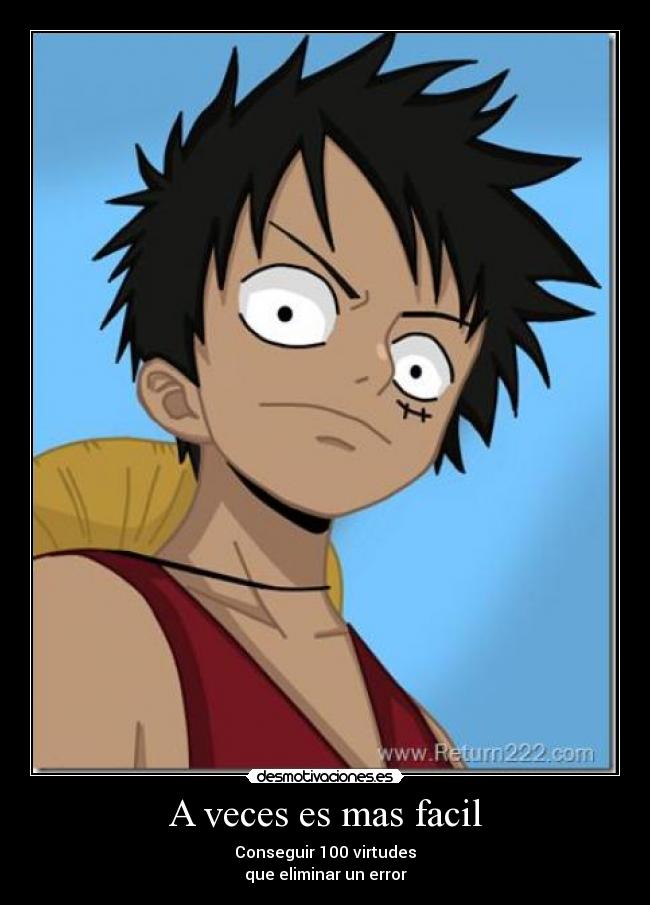 carteles luffy desmotivaciones