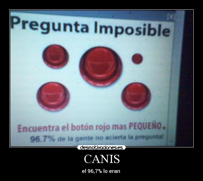 CANIS - el 96,7% lo eran