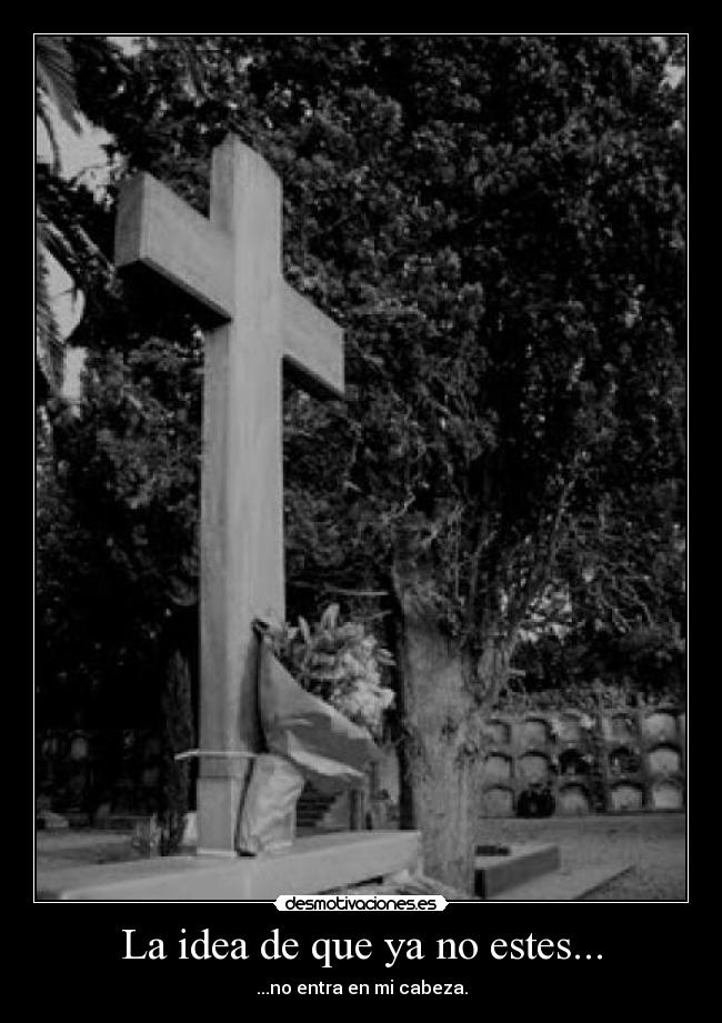 La idea de que ya no estes... -