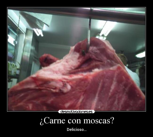 ¿Carne con moscas? - Delicioso...