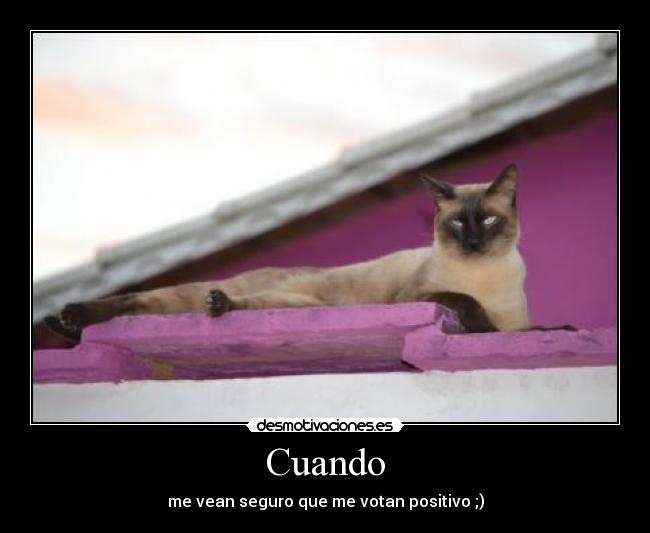 Cuando - me vean seguro que me votan positivo ;)