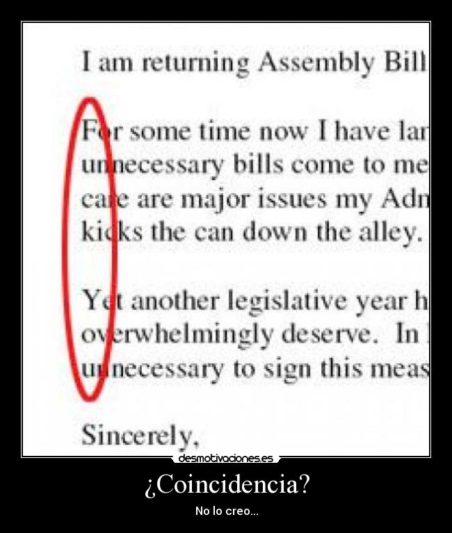 ¿Coincidencia? -