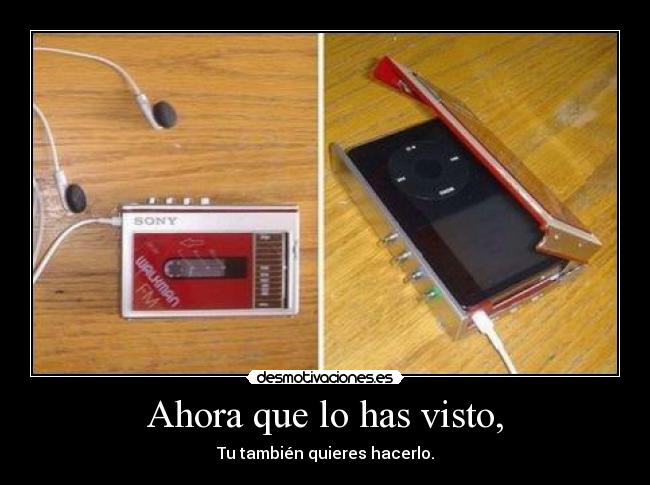 carteles ipod casete desmotivaciones