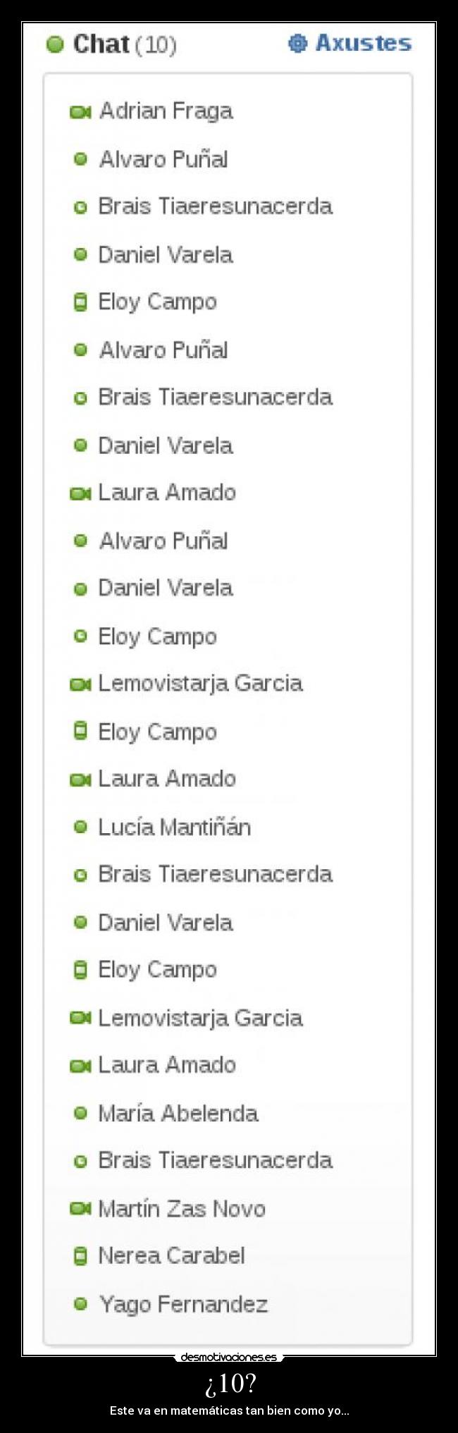 ¿10? - Este va en matemáticas tan bien como yo...