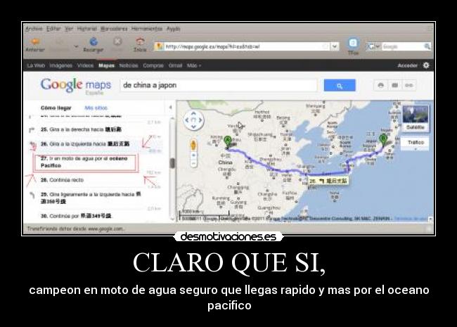 CLARO QUE SI, - campeon en moto de agua seguro que llegas rapido y mas por el oceano pacifico