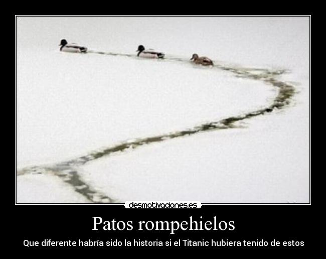 Patos rompehielos - Que diferente habría sido la historia si el Titanic hubiera tenido de estos