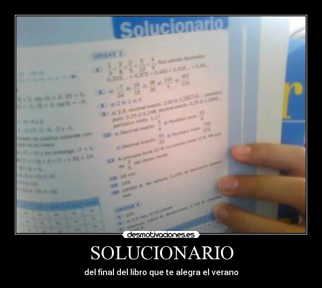 SOLUCIONARIO - del final del libro que te alegra el verano