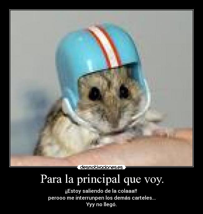 Para la principal que voy. - 