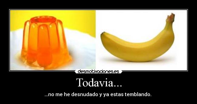 Todavia... - ...no me he desnudado y ya estas temblando. 